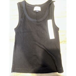 Women's Slim Fit Ribbed Shrunken Tank - Universal Thread Black Size S. NWT Q